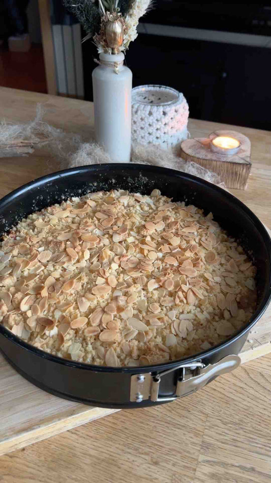 Apfelkuchen mit RENASON® NATURE BIO Hanfsamen kandiert