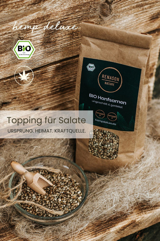 RENASON® NATURE BIO Hanfsamen, ungeschält und geröstet - deluxe