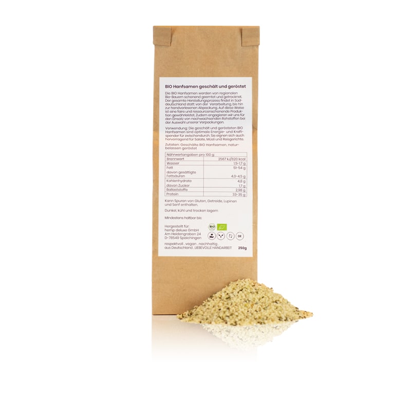 BIO Hanfsamen, geschält und geröstet (250g) + gefriergetrocknete Ananas (30g)