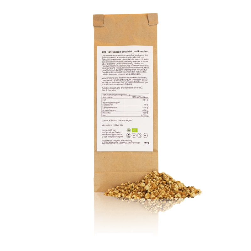 BIO Hanfsamen, geschält und kandiert (150g / 1000g)