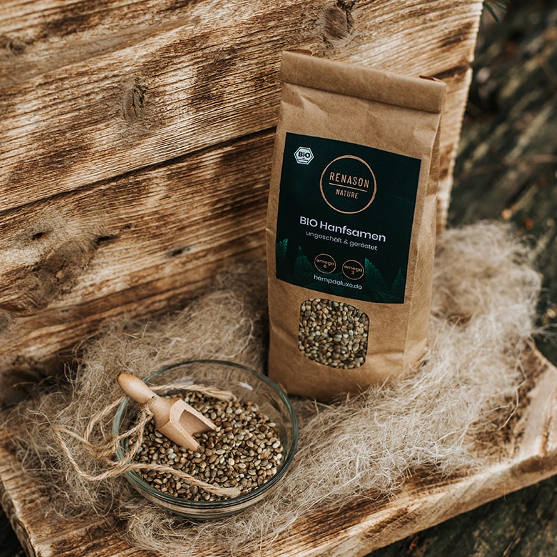 BIO Hanfsamen, ungeschält und geröstet (150g / 250g / 1000g)